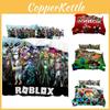 Cartoon Roblox Minecraft Digital Print Bedding Set High-quality Cartoon Style White Color