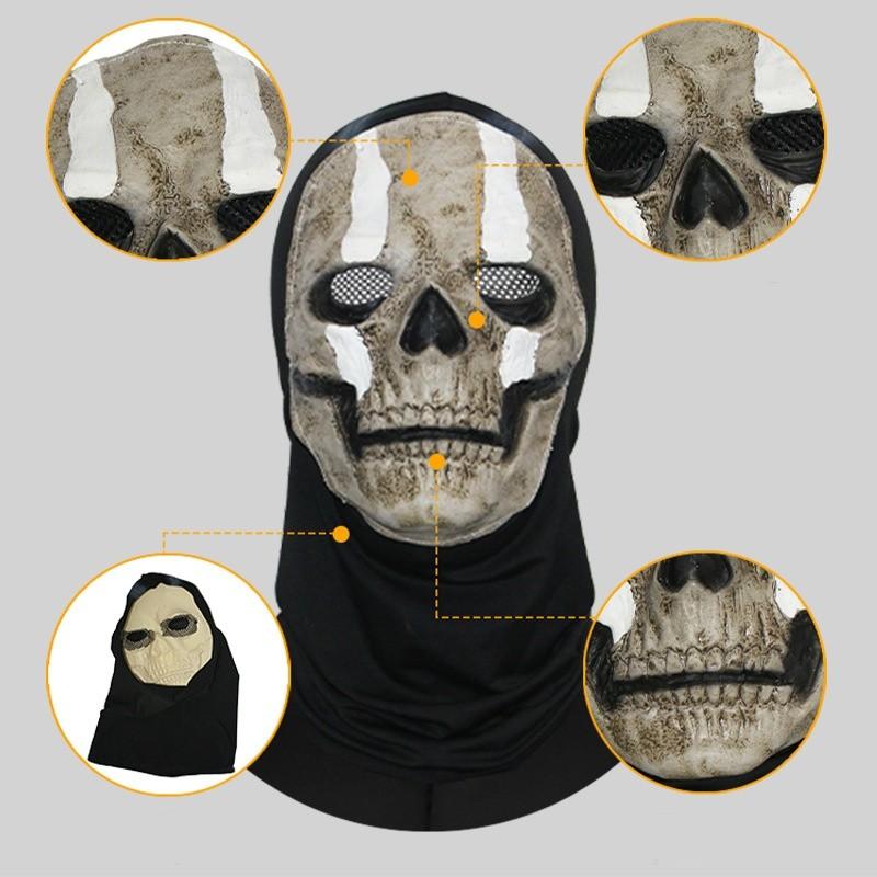 Страшная маска Call of Duty для Хэллоуин-вечеринок и косплей-мероприятий с реалистичным латексным дизайном