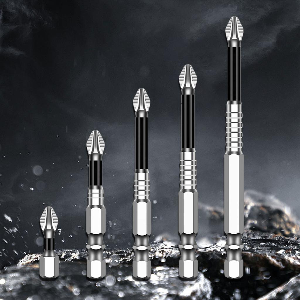 1Piece Nonslip 5A Crosses Head Screwdriver Bits Alloy Steel Magnetic Impact Driver Bits for Home & Professional Use
