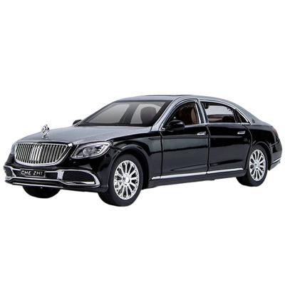 1/24 Benz Maybach S600 литой металлический автомобиль модель игрушечного автомобиля металлический игрушечный транспорт модель автомобиля с высокой имитацией звука и света детская игрушка в подарок