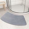 1pc Curved Bath Floor Mat Bathroom Solid Soft Carpet Non-slip Shower Rug Quick Dry Absorbent Foot Mat Toilet Bath Mat