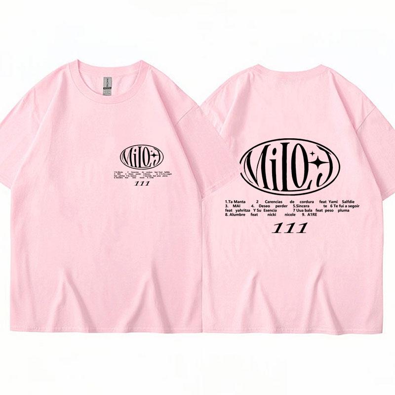 Rapper Milo J Tour 111 Album Merch Tshirt Men Women Trendy Hip Hop Harajuku Short Sleeve 100% Cotton Loose Tops Streetwear Male