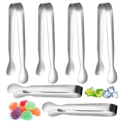 6 шт. Зажим для кубиков льда Утолщенные мини-щипцы из нержавеющей стали Кухонные для еды