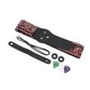 Guitar Strap Vintage Embroidered Pattern Length Adjustable Wide Guitar Belt for Acoustic Electric Guitars Bass