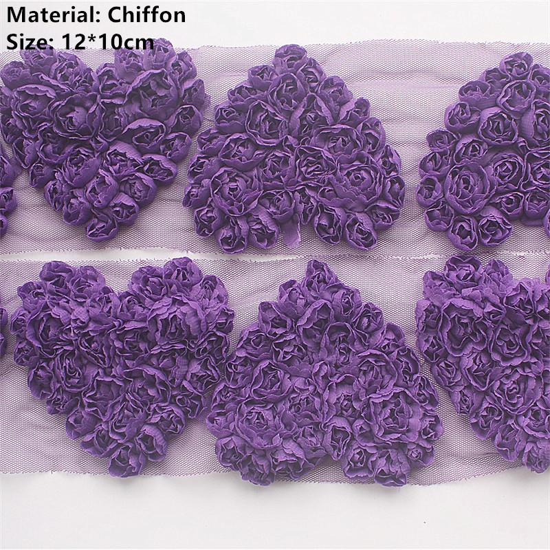20 шт. Большие шифоновые розы в форме сердца, нашивки для DIY, одежда для маленьких девочек, платье, ромпер, рубашки, швейные украшения, материалы для бантов для волос