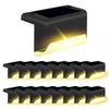 DAI NING Solar Stair Lights [16-Pack] Outdoor Waterproof Stair Warning Lights, Warm White LEDs, Deck, Garden Lamp, Pathway, Yard, Fence, Camping