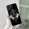 Чехол-кошелек Лунный Таро Кот-Ведьма для iPhone 16 15 11 12 13 14 Pro Max Plus XS X XR 12 13 Mini Задняя крышка