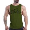 Summer Adult Men'S Outdoor Fitness Casual Sports Crew-Neck Vest Creative Bike 2d Print Breathable Quick-Drying Sleeveless Shirt