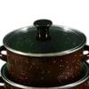 3 шт. Эмалированная кастрюля с крышкой Сотейник Многоцелевая Жаропрочная Креативная