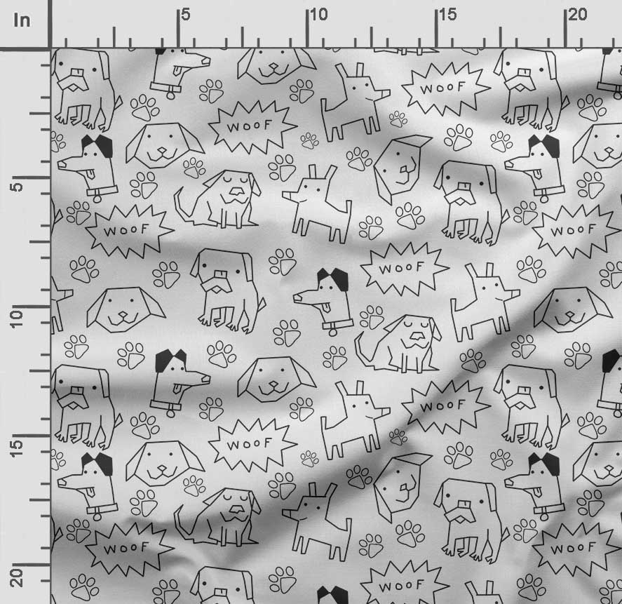 Soimoi Принт собаки, хлопковый батист, ткань для квилтинга, продаваемая во дворе, ширина 42 дюйма, хлопчатобумажная ткань средней плотности, швейные принадлежности, бежевый и