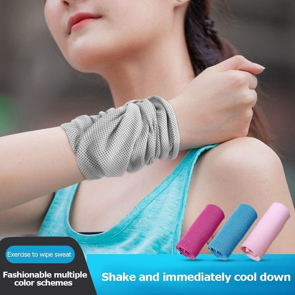 Polyester Fiber Sports Wrist Sweat Towel Quick Dry Cooling Towel Fitness Camping Running
