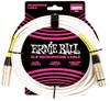 Genuine Ernie Ball 6389 Microphone Cable, 20ft, MaleFemale XLR, 6.1m, White