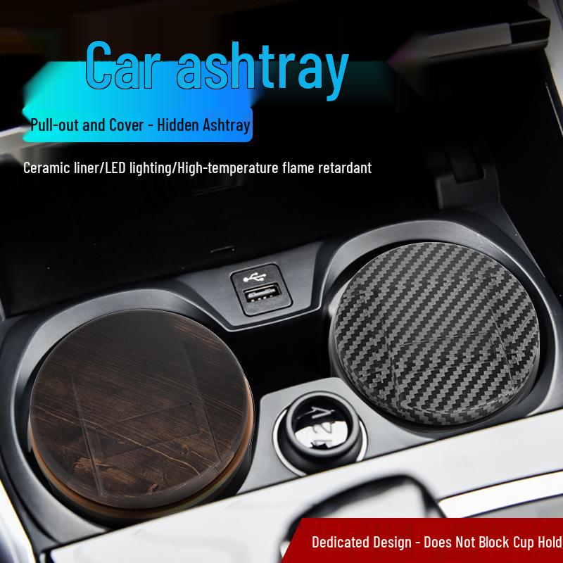 Compatible Ashtray for Lynk & Co Models 03, 09, 01, 06, 05, 02, ZERO - Features Cover & LED Light