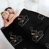 Funny Mens Cycling Design Throw Blanket valentine gift ideas christmas decoration Decorative Sofas Polar Blankets