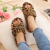 Fashion Litfun Fur Fuzzy Women Slippers Fashion Leopard Print Fluffy Slippers Winter Open Toe Furry Slide House Orthopedic Cotton Slides