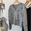Кардиган женский вязаный с длинным рукавом из шерсти с воротником-стойкой, осенне-зимний, новый, короткий, тонкий