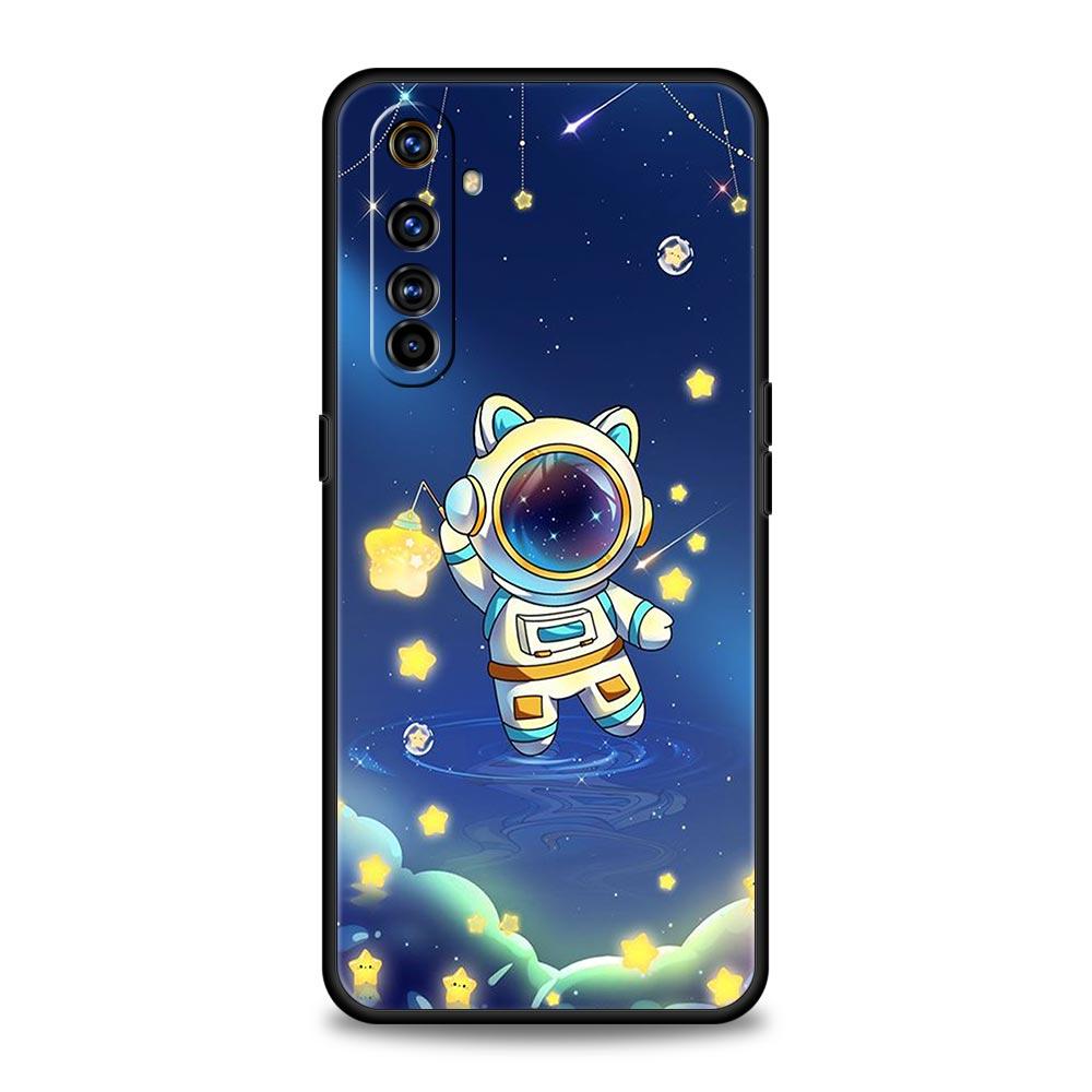 Милый мультяшный астронавт для Realme 11 10 9 8 5G 7 6 GT2 Pro Plus C21 C11 C25 C35 мягкий чехол для Realme GT Neo 2 3 3T чехол для телефона