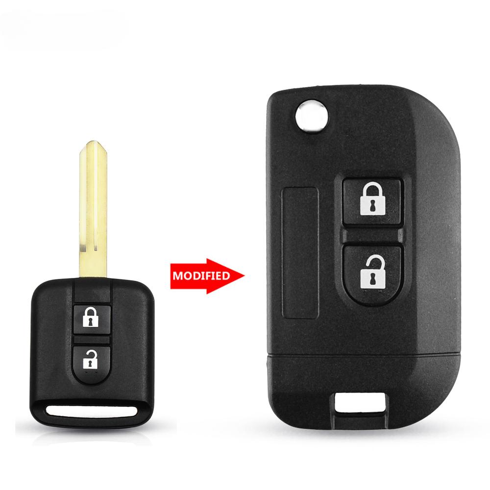 2 кнопки откидной складной чехол для дистанционного ключа автомобиля чехол для Nissan Qashqai Primera Micra Navara Almera Note Sunny