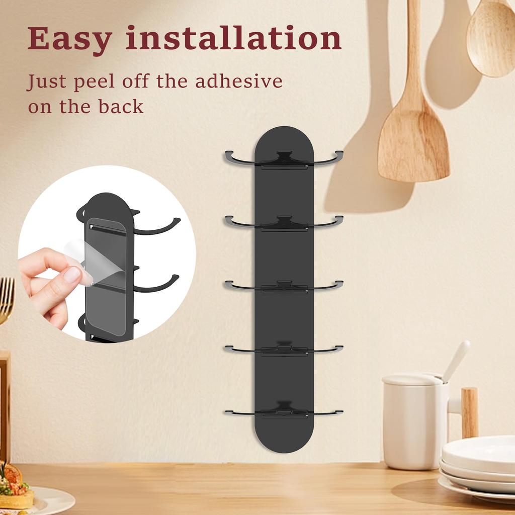 4 шт. Настенный держатель для кофейных капсул, экономящий место, органайзер для капсул, настенная или крепящаяся к кофемашине стойка для хранения с клеем для дома