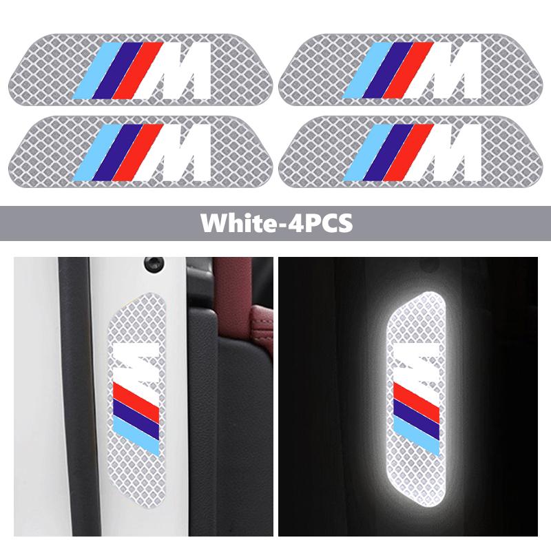 UWGK8 Car Door Sticker Safety Opening Warning Reflector Tape Decal For BMW M F10 F20 F30 F40 F15 F25 F26 F31 F49 E62 E83 E84