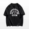 Powerhouse Gym Print Cotton T-shirt Men Women Sportswear Oversized Tshirt Short Sleeve Tee Summer Fitness T Shirts Clothes Tops