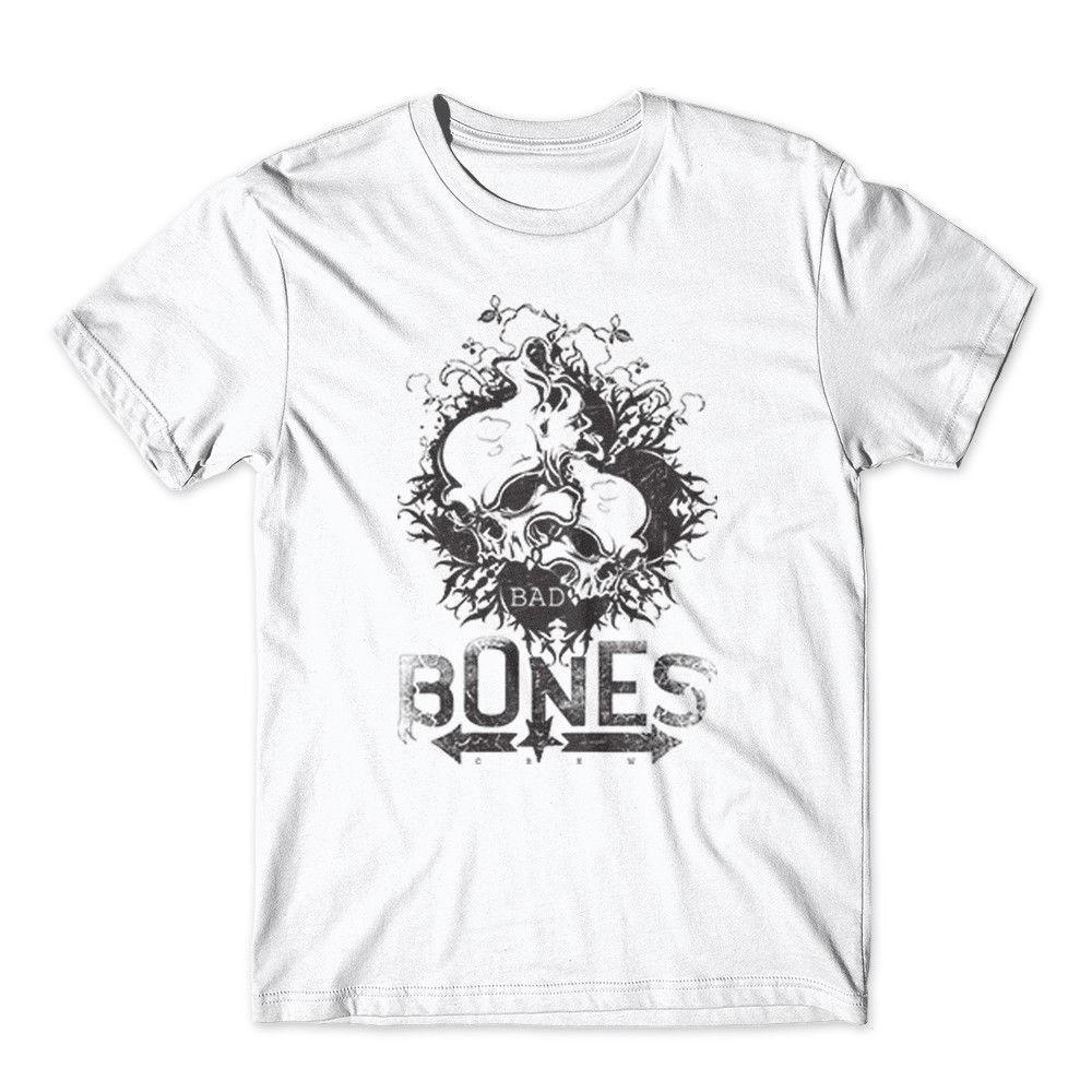 Футболка Bad Bones Crew. Футболка с черепом 100% хлопок Премиум футболка Новая
