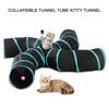 Indoor Cat Tunnel 4 Way Pet Play Tunnel Collapsible Tunnel Tube Kitty Tunnel Peek Hole Toy Pet Toys