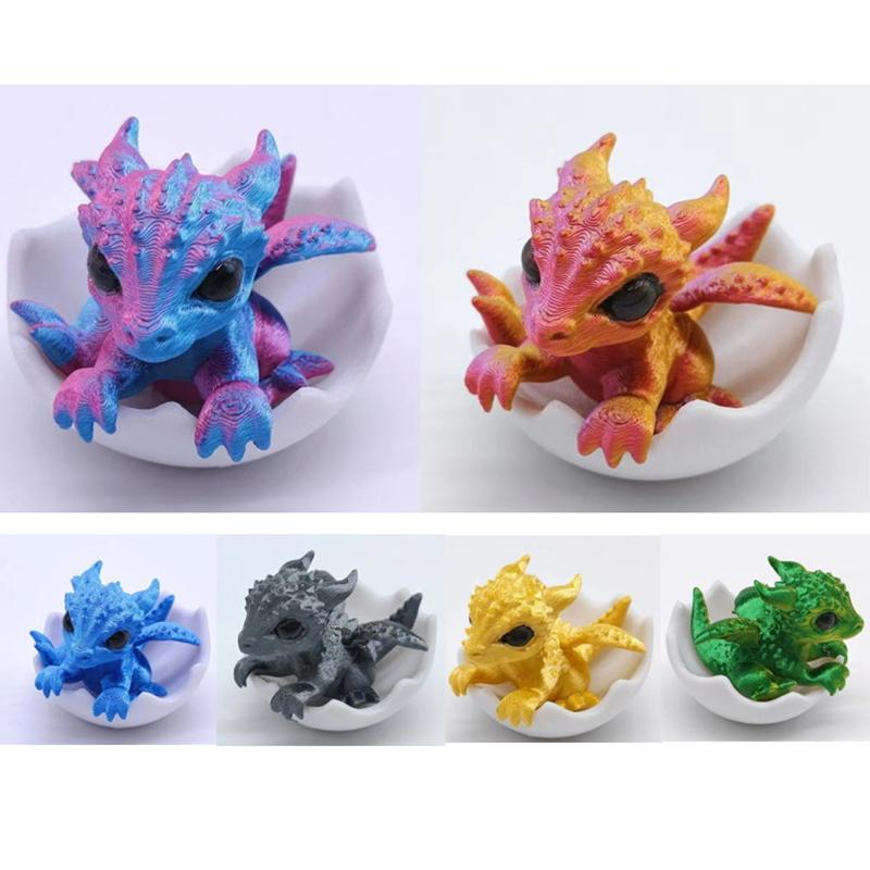 3D Мини Новорожденный Дракон В Яйце Искусство Статуя Дракона Маленькая Миниатюра Вылупившегося Дракона Новорожденный Дракон В Яйце Рабочий Стол