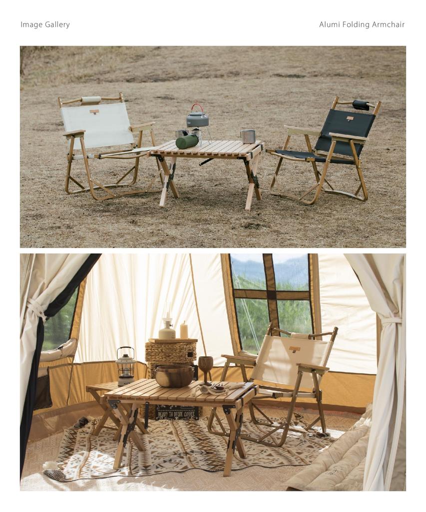 Alumi Folding Armchair Outdoor Chair Camping Chair Folding Chair Outdoor Stylish Aluminum High Chair Oxford Cloth Storage Bag Included S'more 2.5kg