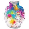 Men Women Fashion Hoodies Paint Splatter 3D All Over Print Hip Hop Casual Hoodie Hipster Rainbow 3d Hooded Sweatshirt