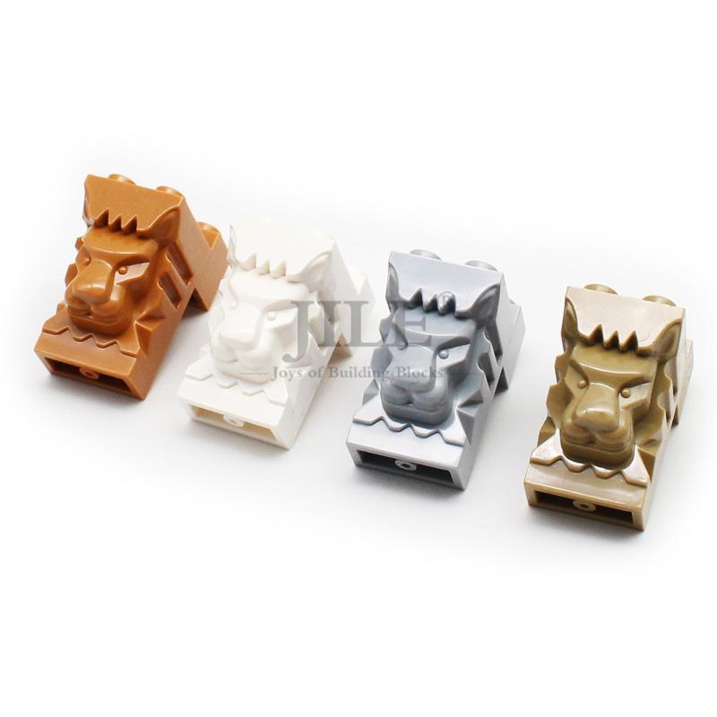 10 шт. MOC 30274 строительные блоки 2x3x3 голова льва город стена улица вид украшения совместимы с детскими брендами игрушки