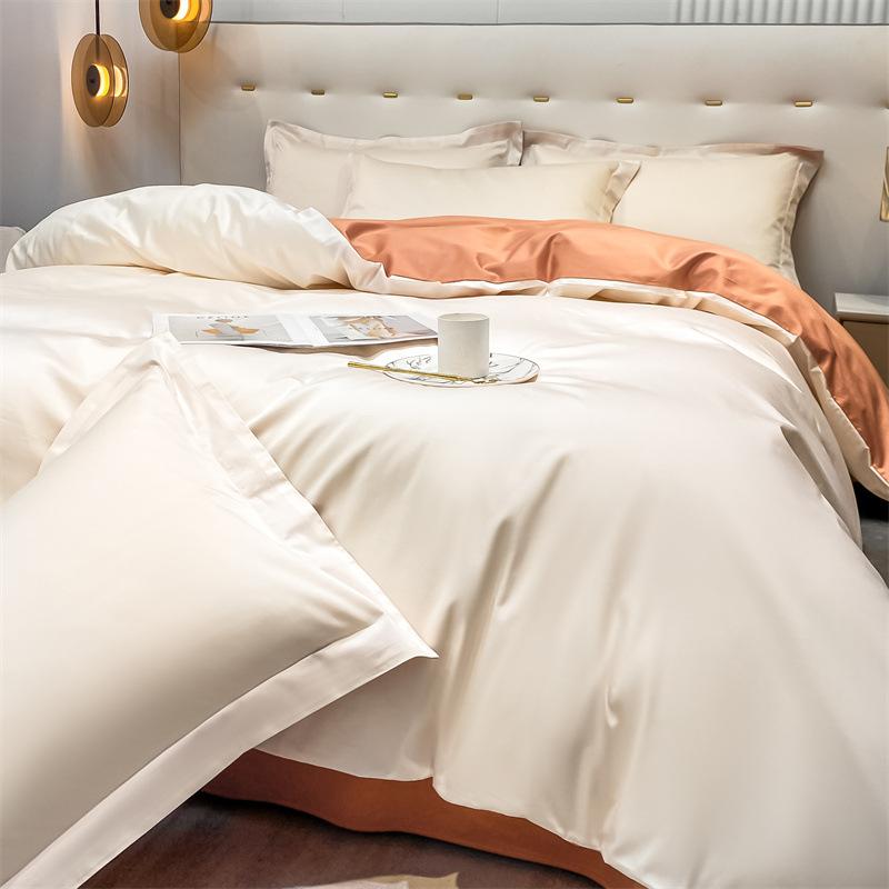 High-end Class A Maternal and Infant Grade Xinjiang Long-staple Cotton 4pcs Set, Pure Cotton Bed Sheet, Cotton Quilt Cover, Bed Hat 3pcs Set