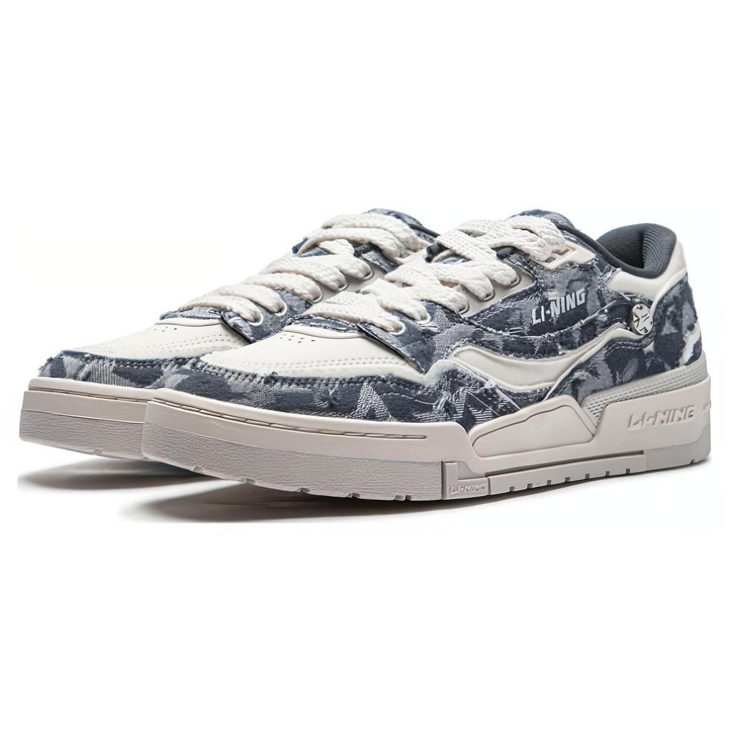 Li Ning 001 Btc Премиум Повседневные Универсальные Амортизирующие Нескользящие Износостойкие Низкие Кроссовки Мужские Кроссовки Черные Белые AGCT495-3