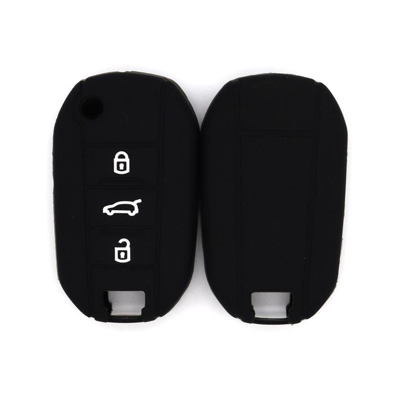 Подходит для Peugeot new 301307308S4085082008300840085008 складной 3-кнопочный силиконовый чехол для ключа с защитой от падения