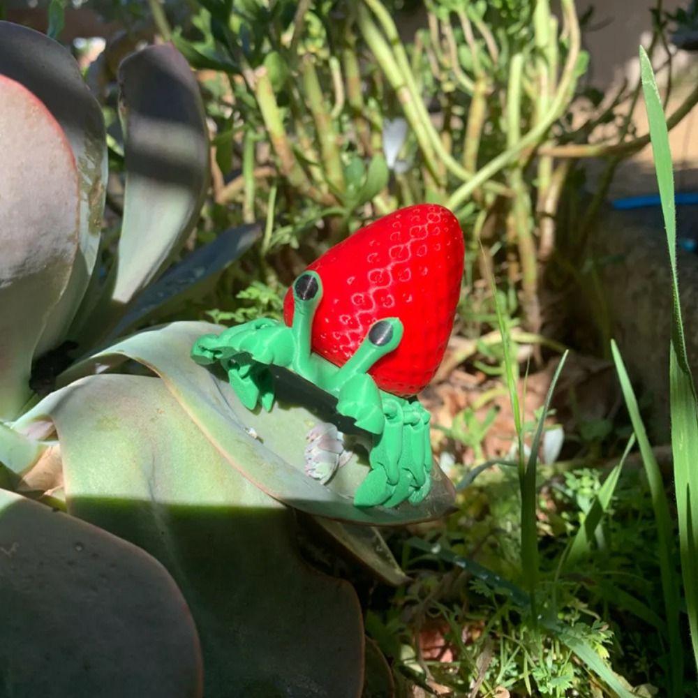 Шарнирный 3D-печатный клубничный краб, гибкая поза, 3D-печатная модель краба, детская игрушка