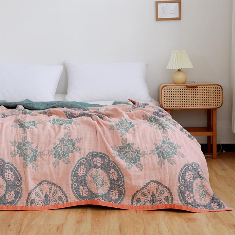 Плед в стиле бохо, хлопковая марля, этническое летнее одеяло, мягкое покрывало, двуспальное одеяло размера «queen-size» на кровать, чехол для полотенца для дивана