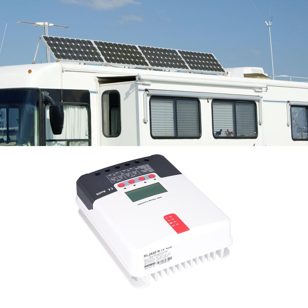 30A 12В/24В MPPT Контроллер заряда солнечной батареи Регулятор Множественные алгоритмы слежения Регулируемый параметр