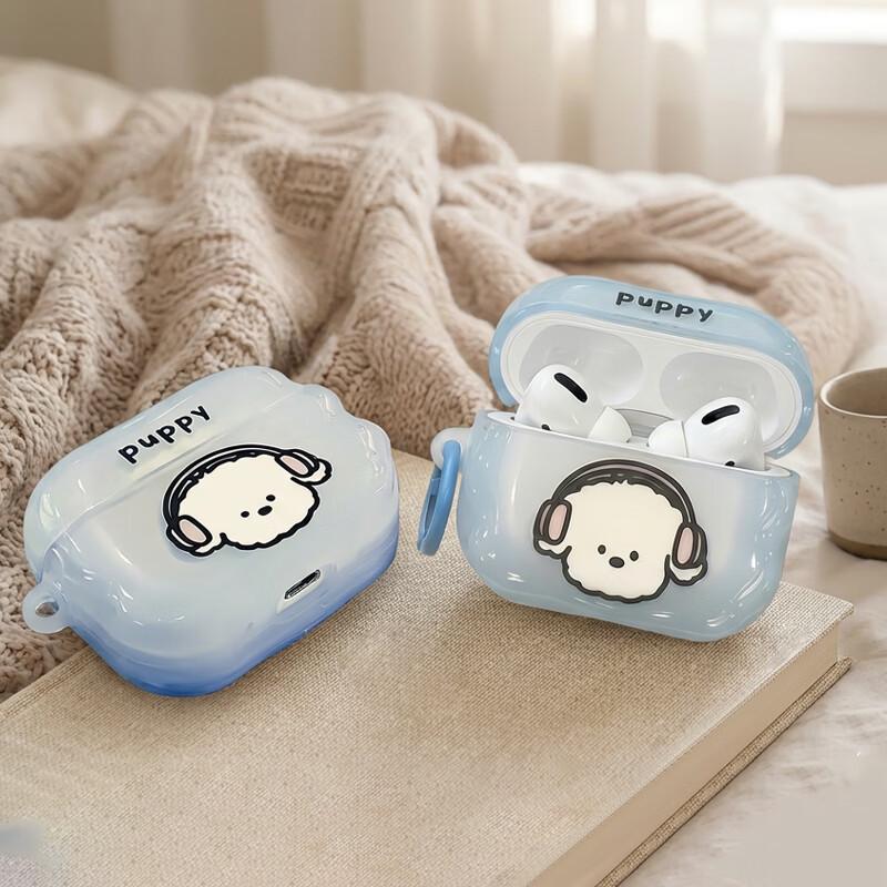 Защитный чехол из ТПУ для AirPods 4 с милым дизайном собаки