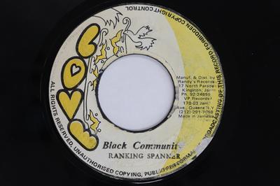 7-дюймовая пластинка RANKING SPANNER - Черное сообщество none Любовь 1978 Ямайка Регги, Ска и Даб Б/у