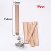 10 шт. Двухслойные деревянные фитили для свечей с основанием Набор фитилей для свечей Сердечник для принадлежностей для изготовления свечей в домашних условиях Фитиль для соевого парафинового воска