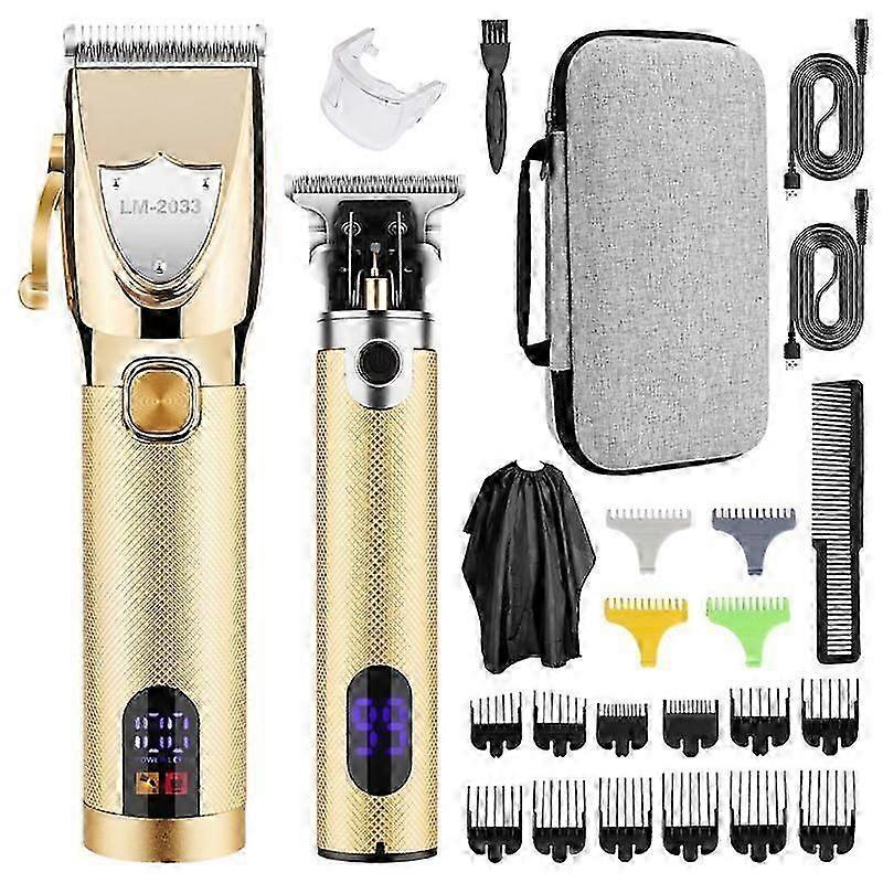Multifunctional Electric hair clipper for Men Professional USB Beard Trimmer gold