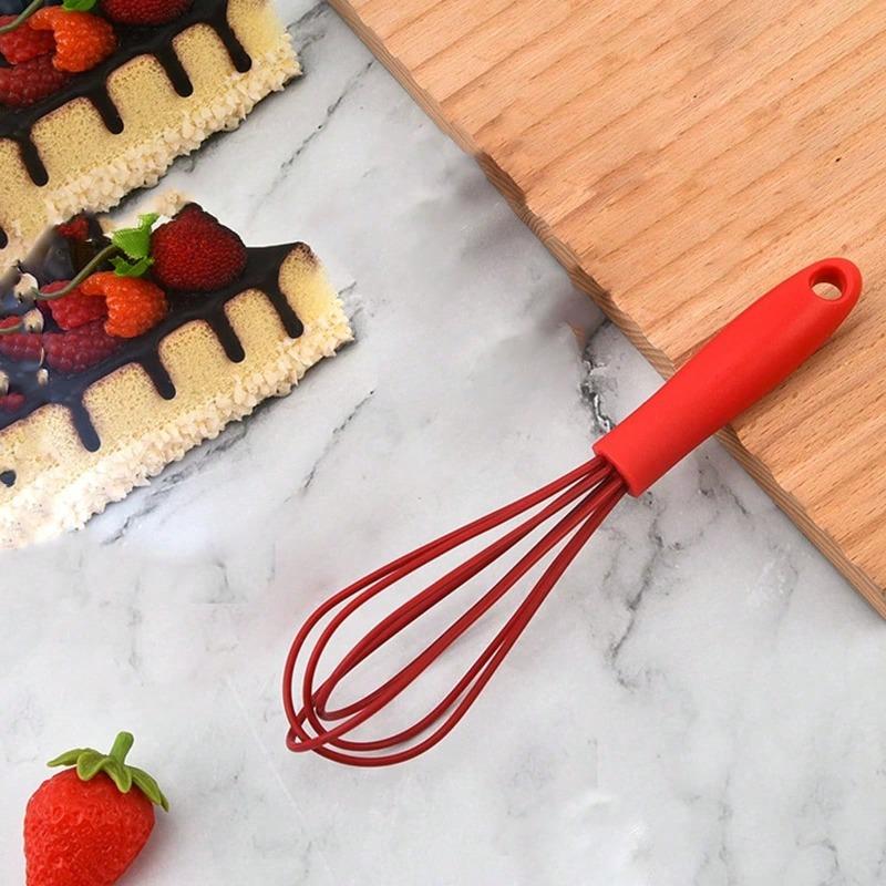 Mini Silicone Egg Beater - Portable Handheld Egg Tool, Small Size, Heat-Resistant Kitchen Egg Whisk, Home Egg Mixer