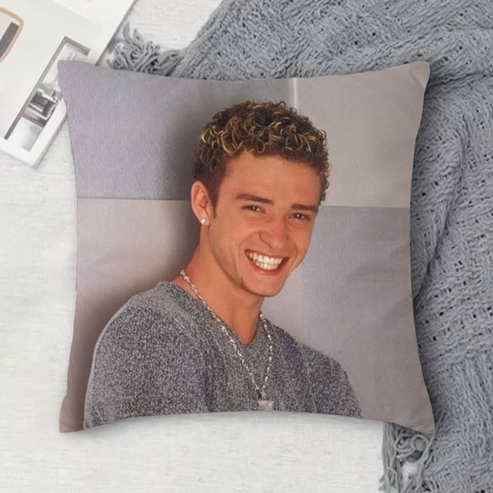 JJustin Timberlake Doublesided Printed Square Decorative Cushion Cover for Sofa Living Room Home Decor