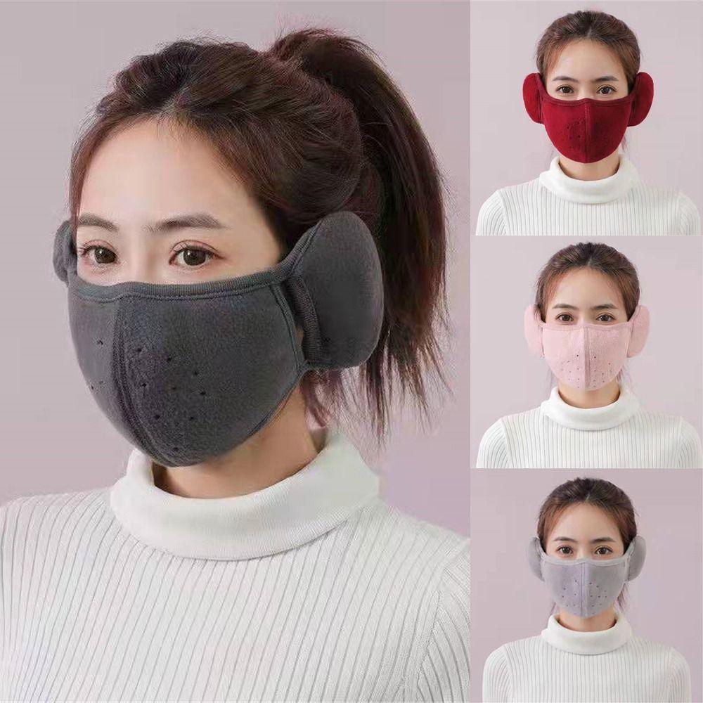 Winter Earlap Breathable Warm Masks Ear Warmer Cold-proof Earmuffs Fleece Mouth Cover