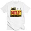 Мужские футболки на заказ Milf Man I Love Fishing из чистого хлопка Футболка Футболка Одежда
