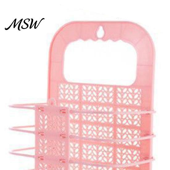 Dorm Room Essentials for Students Foldable Laundry Basket, Breathable Hollow Design, Wall Mounted No Drill Organizer Space Saving Organizer, Bathroom