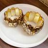 Temperament Leopard Print Wide Bangle Fashionable Exaggerated Bracelet Gift