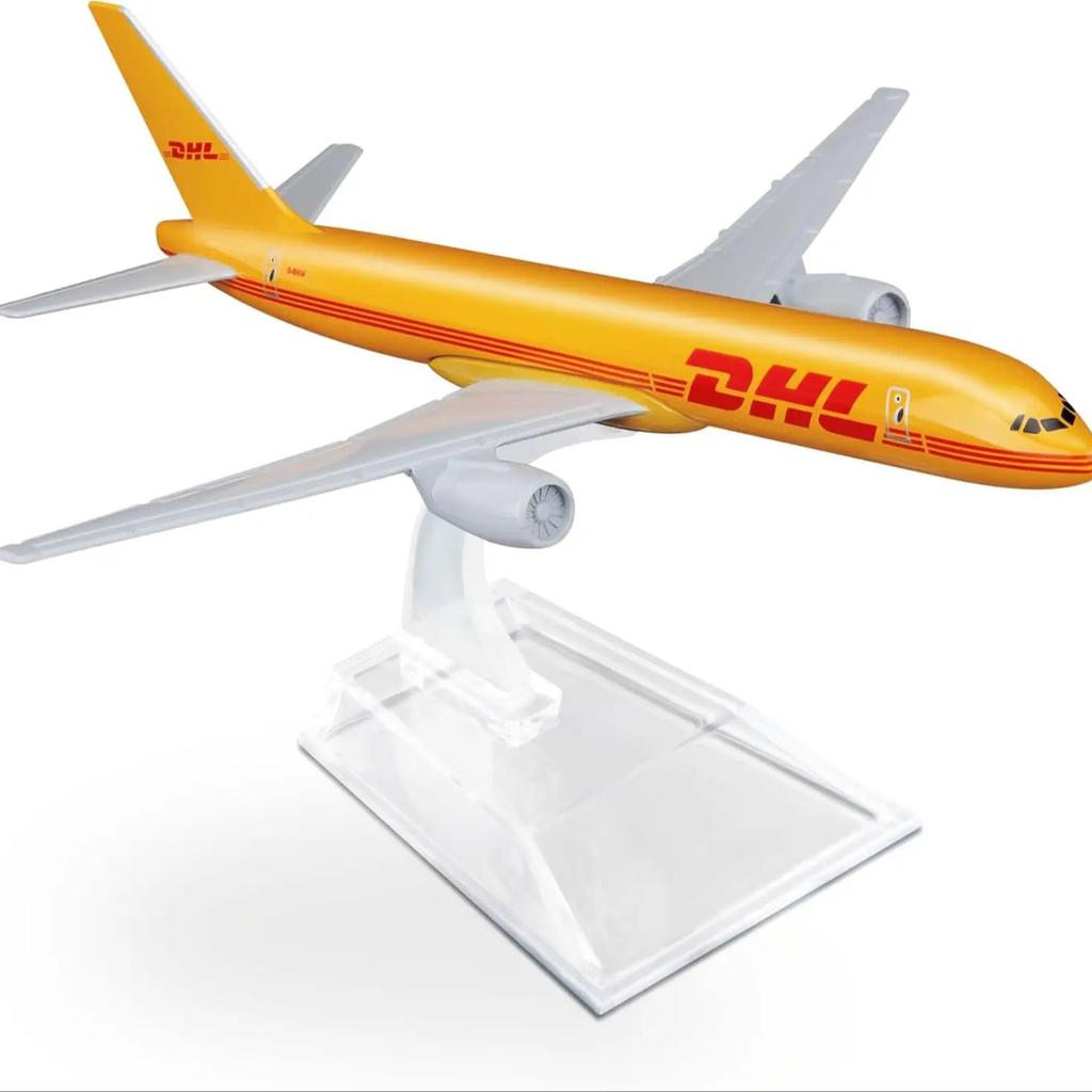 16см B757 Симуляция DHL Airways 1/400 Масштаб Модель самолета из металлического сплава с авиационной подставкой Авиационная модель самолета Украшение для комнаты