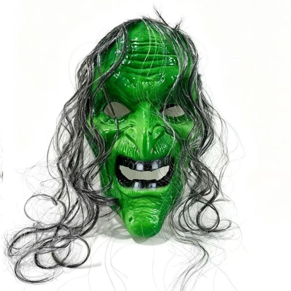 Creativity Scary Witch Mask Realistic Full Face Mask Novelty Halloween Witch Mask Male Female