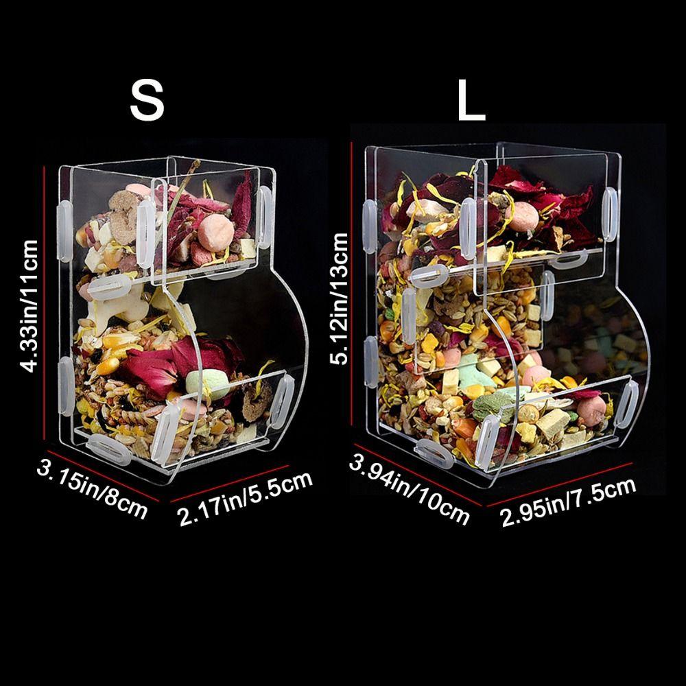 Acrylic Automatic Hamster Food Feeder Large Capacity Small Pets Food Feeding Bowl  for Small Pets